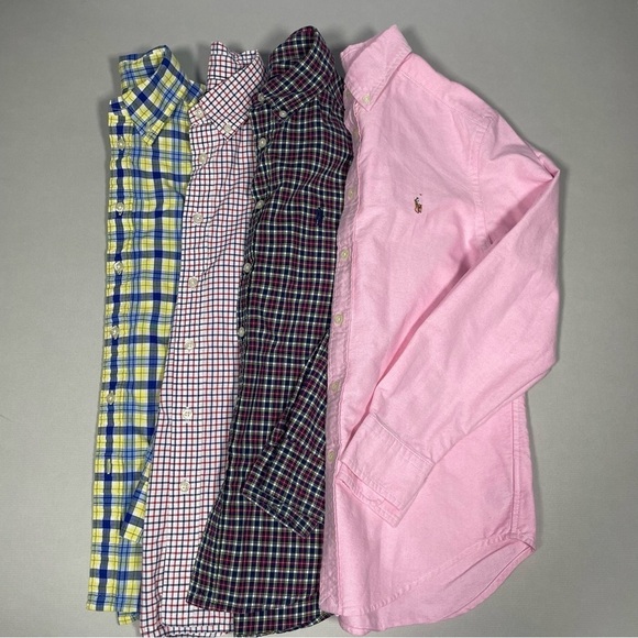 Bundle of 4 Ralph Lauren Button Ups size 10/12 M - Picture 1 of 9